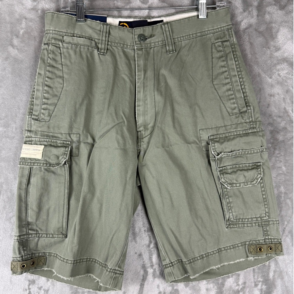 NWT Nautica Jeans Company Cargo Shorts Khaki Green Men's Size 30 Utility Pockets